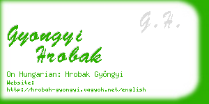 gyongyi hrobak business card